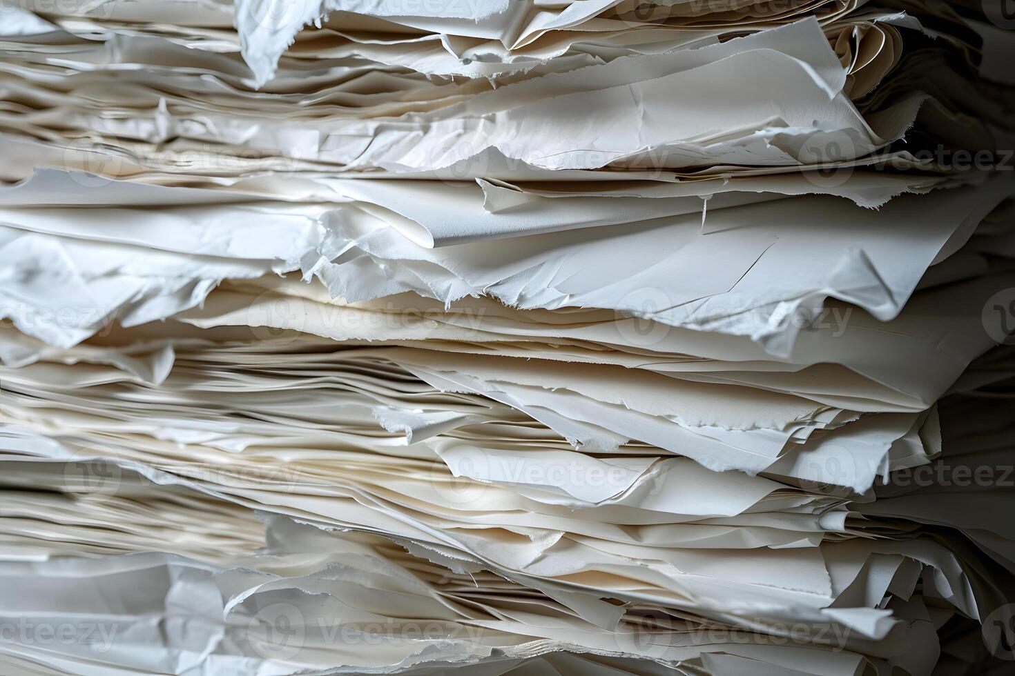 Unused Tattered Documents, Heap of Discarded Papers photo