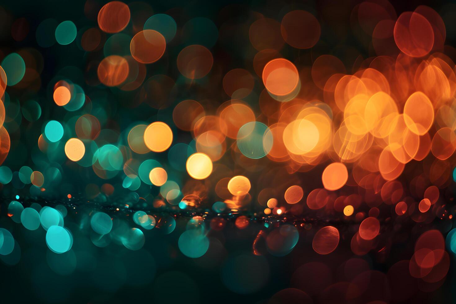 sparkling bokeh light on dark background for overlay photo