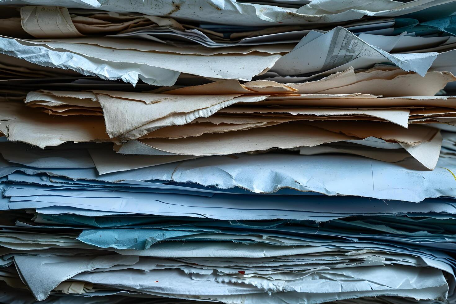 Unutilized Weathered Papers, Pile of Neglected Documents photo