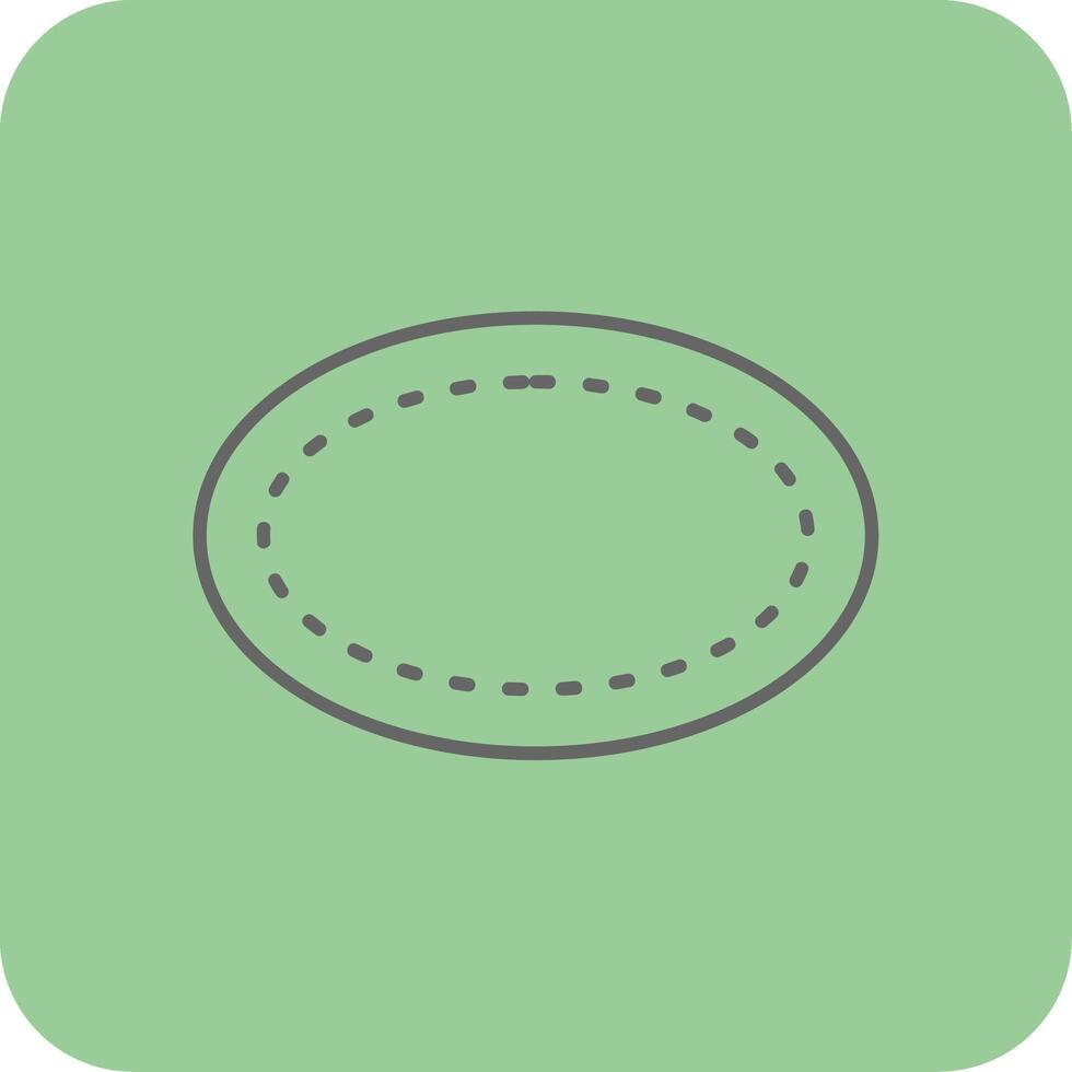 Oval Filled Yellow Icon vector
