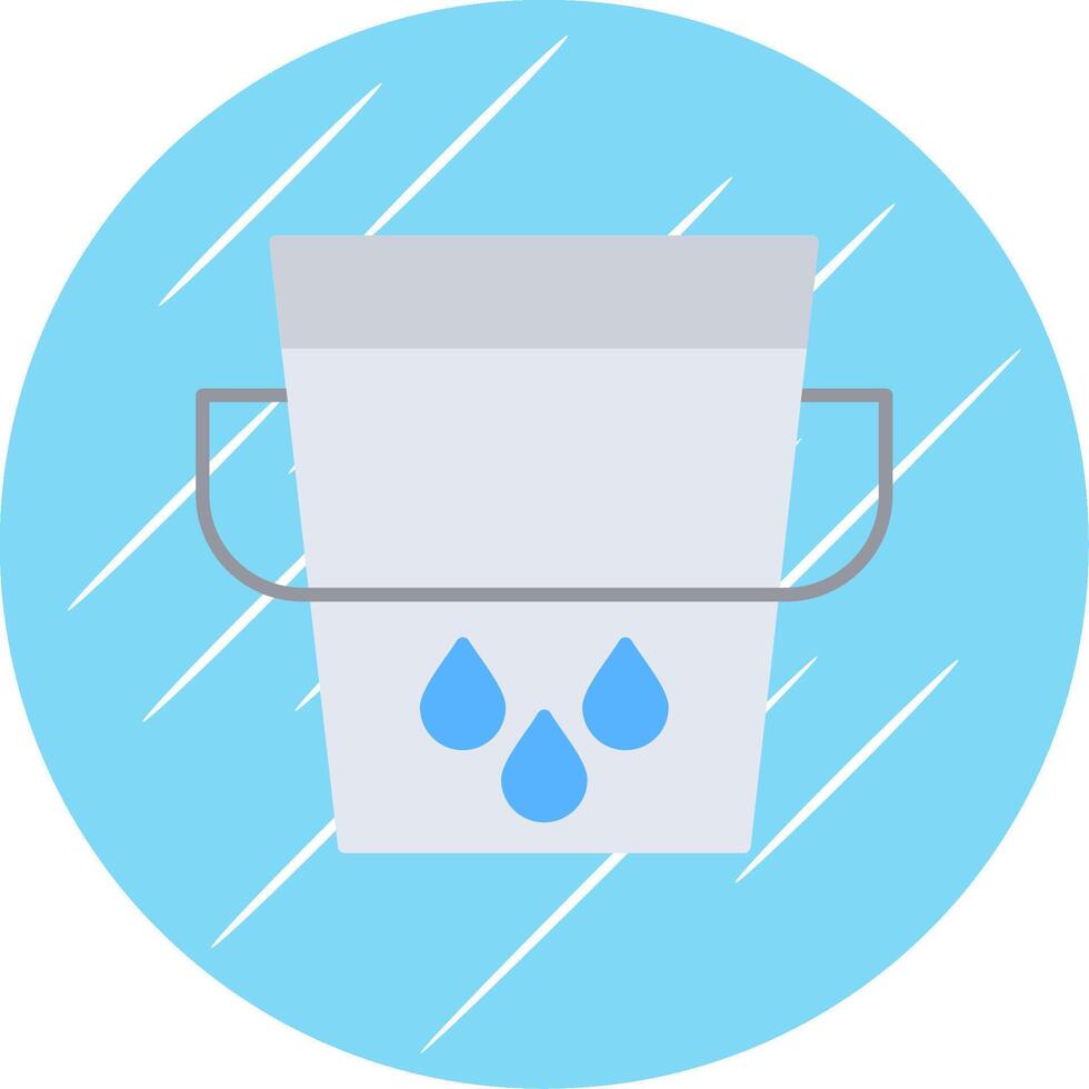 Water Bucket Flat Blue Circle Icon vector