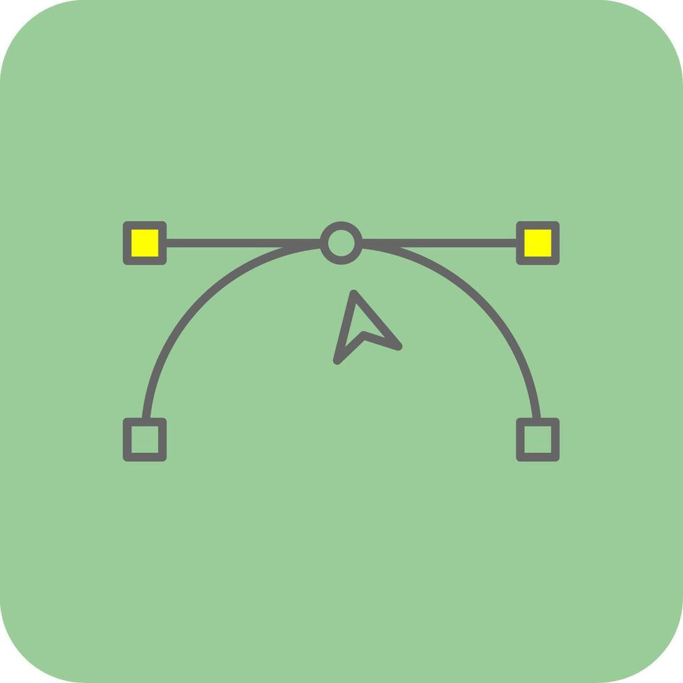 Anchor Point Filled Yellow Icon vector
