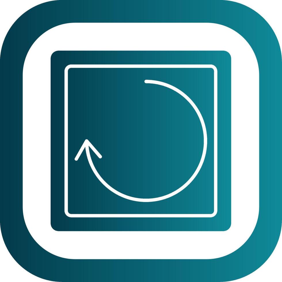 Rotate Glyph Gradient Round Corner Icon vector