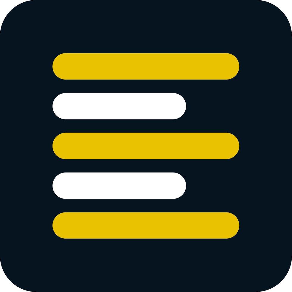Horizontal Left Align Glyph Two Color Icon vector