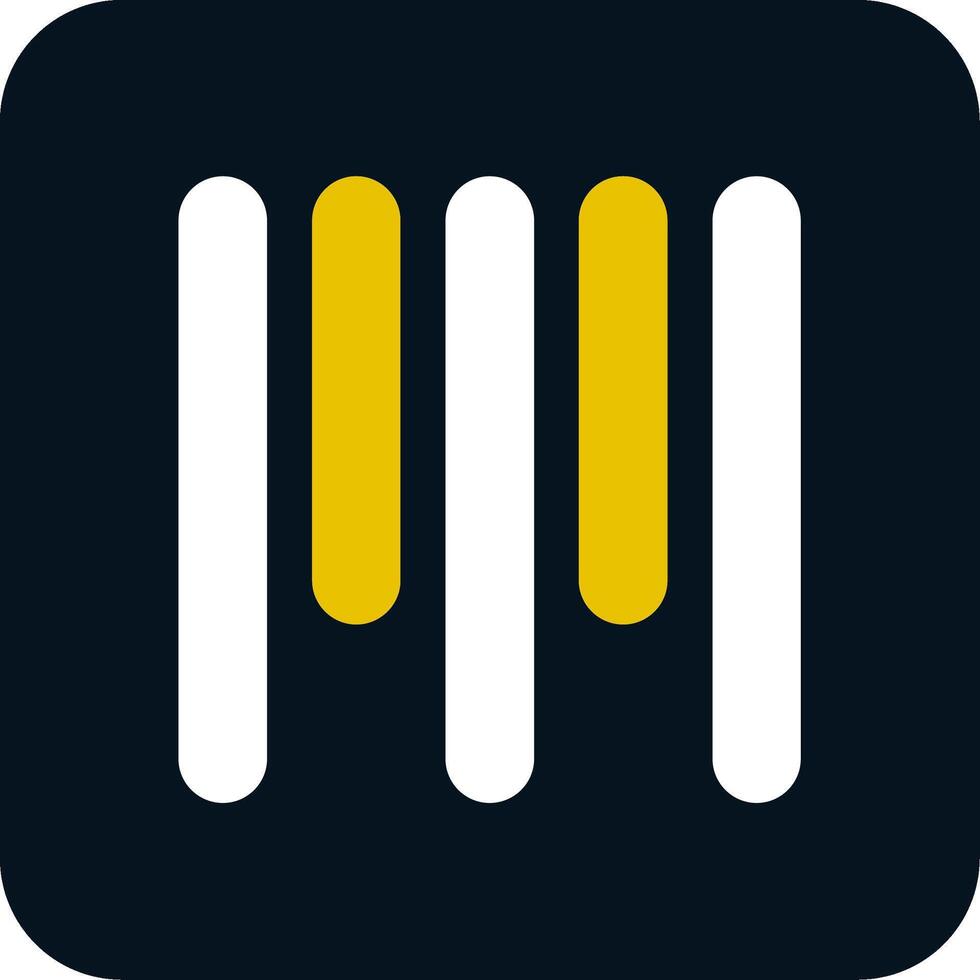 Vertical Align Top Glyph Two Color Icon vector
