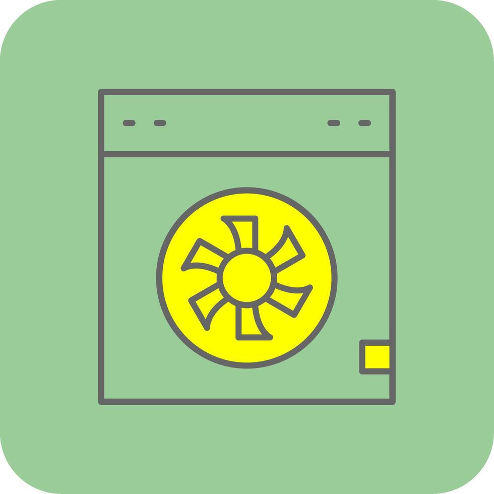 Cooler Filled Yellow Icon vector