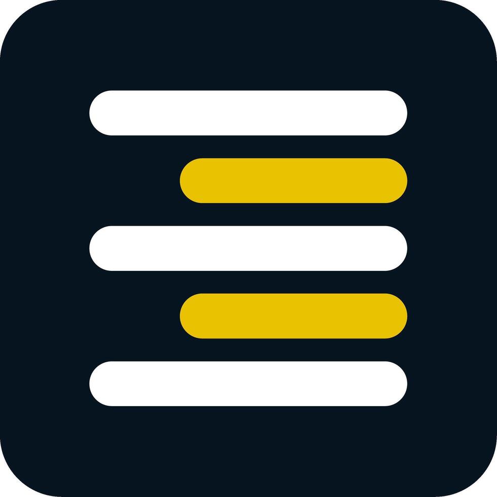 Horizontal Right Align Glyph Two Color Icon vector