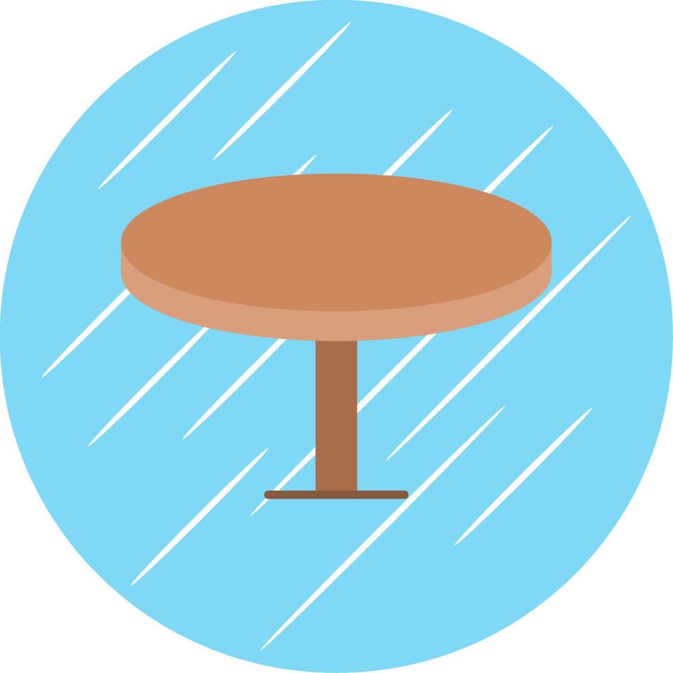 Round Table Flat Blue Circle Icon vector