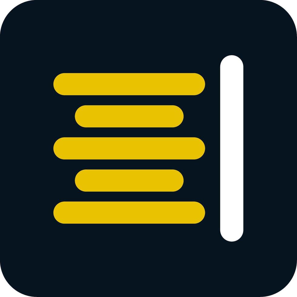 Horizontal Align Glyph Two Color Icon vector