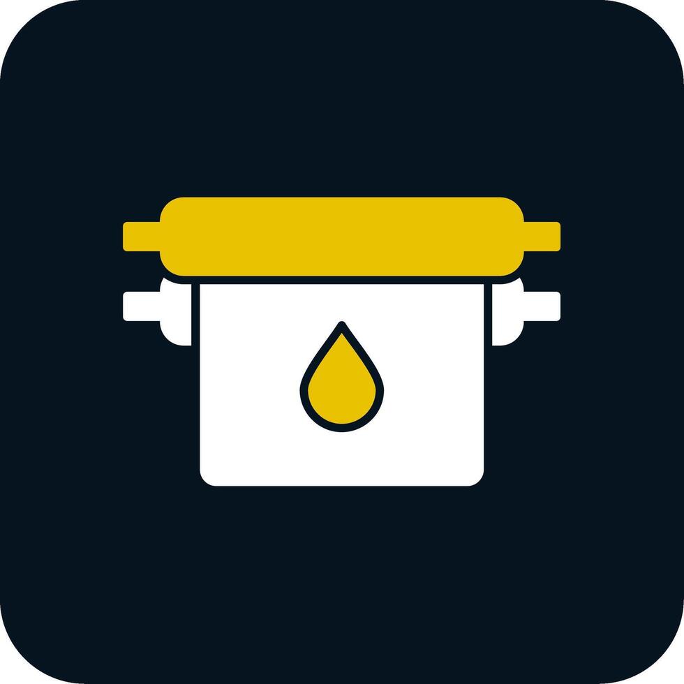 Offset Glyph Two Color Icon vector