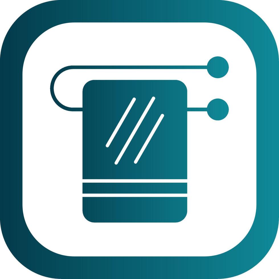 Towel Rack Glyph Gradient Round Corner Icon vector