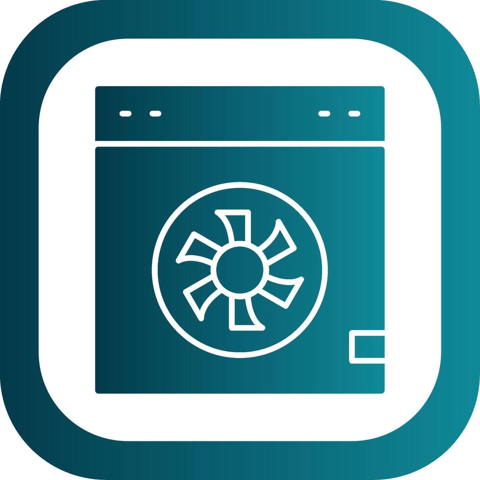 Cooler Glyph Gradient Round Corner Icon vector