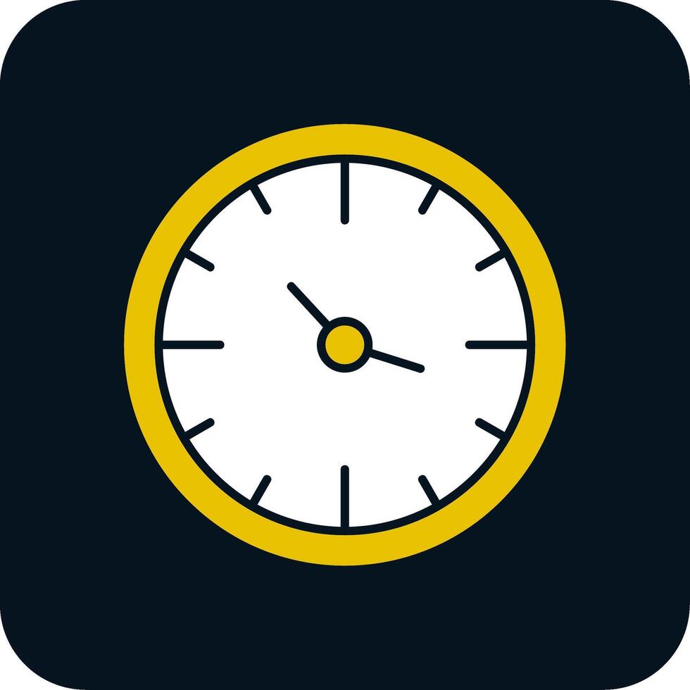 Clock Glyph Two Color Icon vector