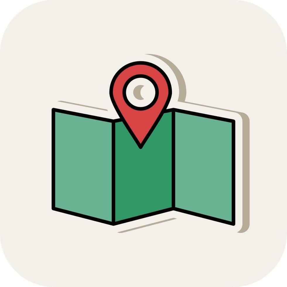 Site Map Line Filled White Shadow Icon vector
