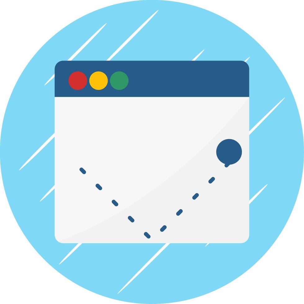 Bounce Rate Flat Blue Circle Icon vector