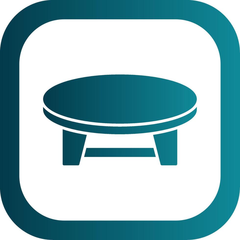 Coffee Table Glyph Gradient Round Corner Icon vector