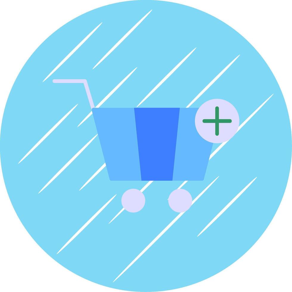 Add To Cart Flat Blue Circle Icon vector