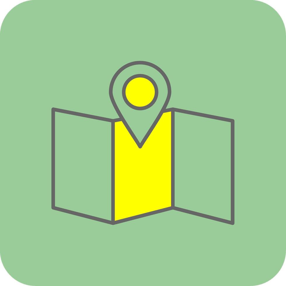 Site Map Filled Yellow Icon vector