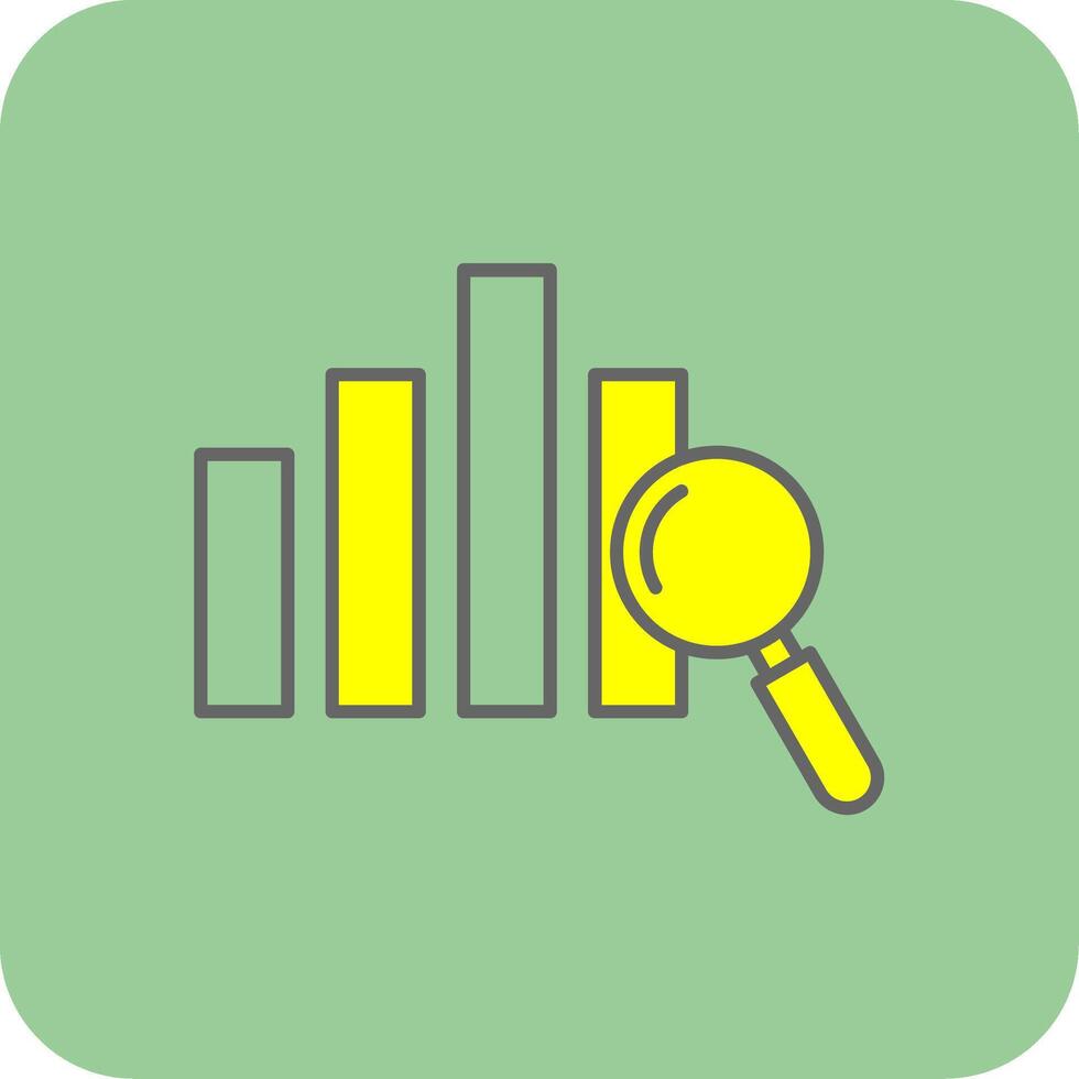 Data Analytics Filled Yellow Icon vector