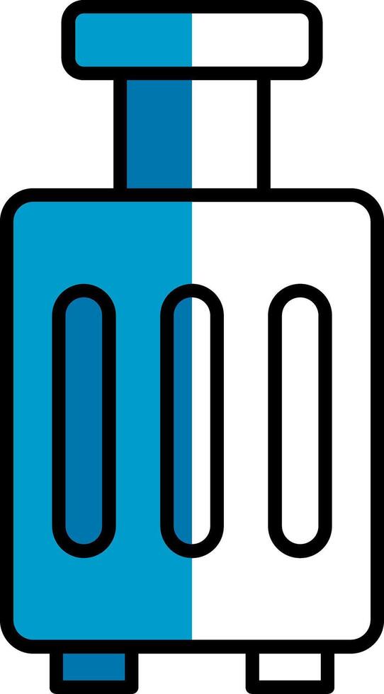 Luggage Filled Half Cut Icon vector