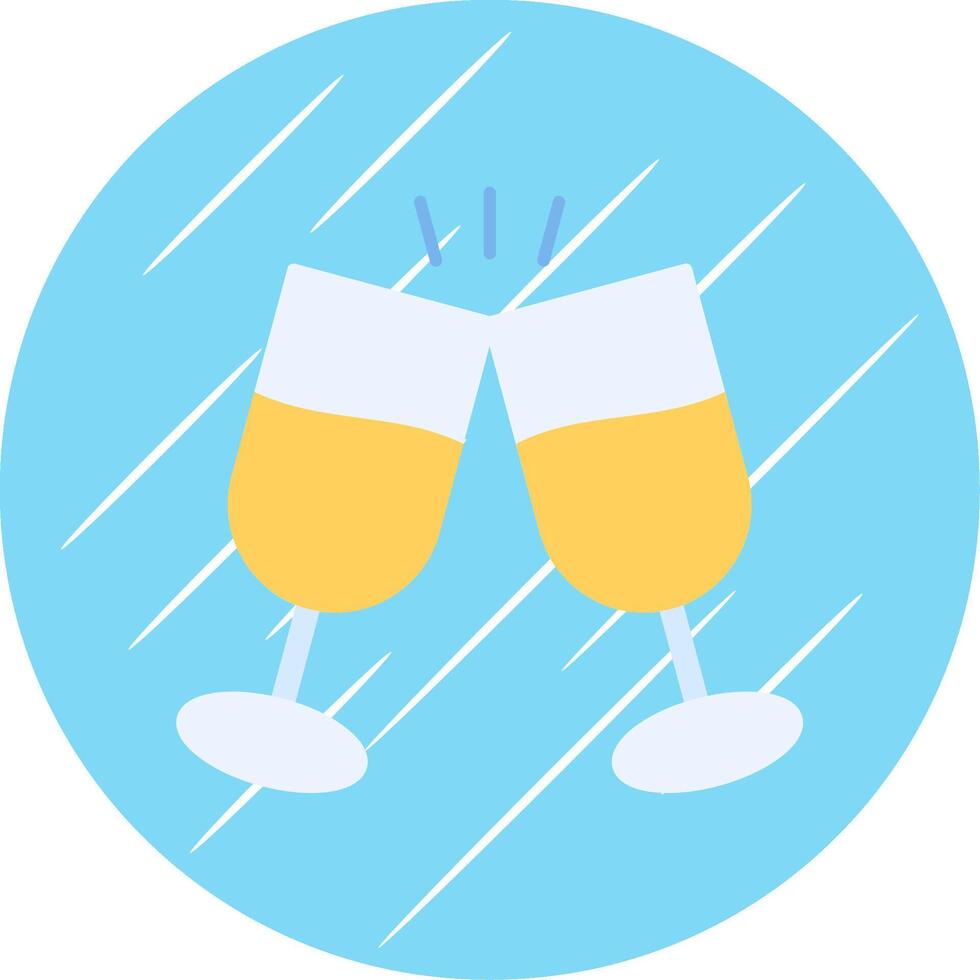 Cheers Flat Blue Circle Icon vector