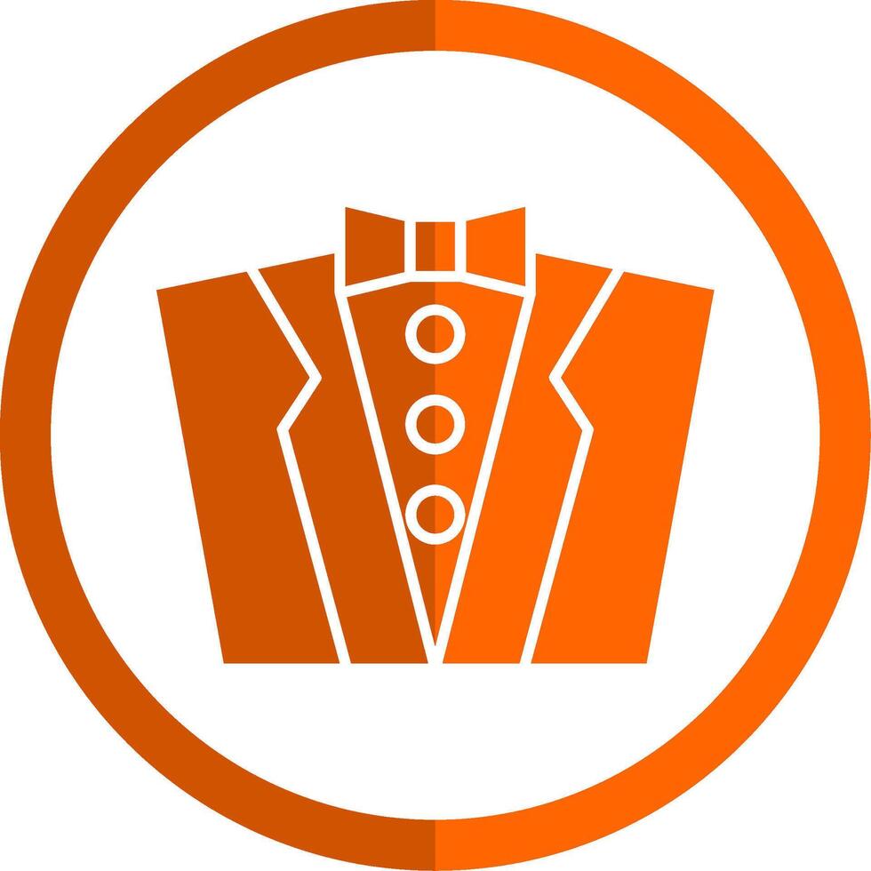 Groom Dress Glyph Orange Circle Icon vector