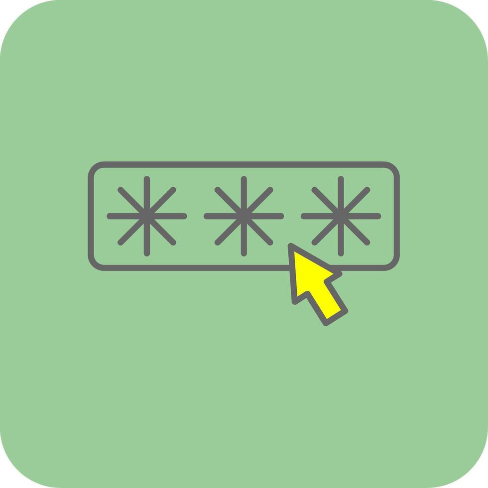 Pin Number Filled Yellow Icon vector