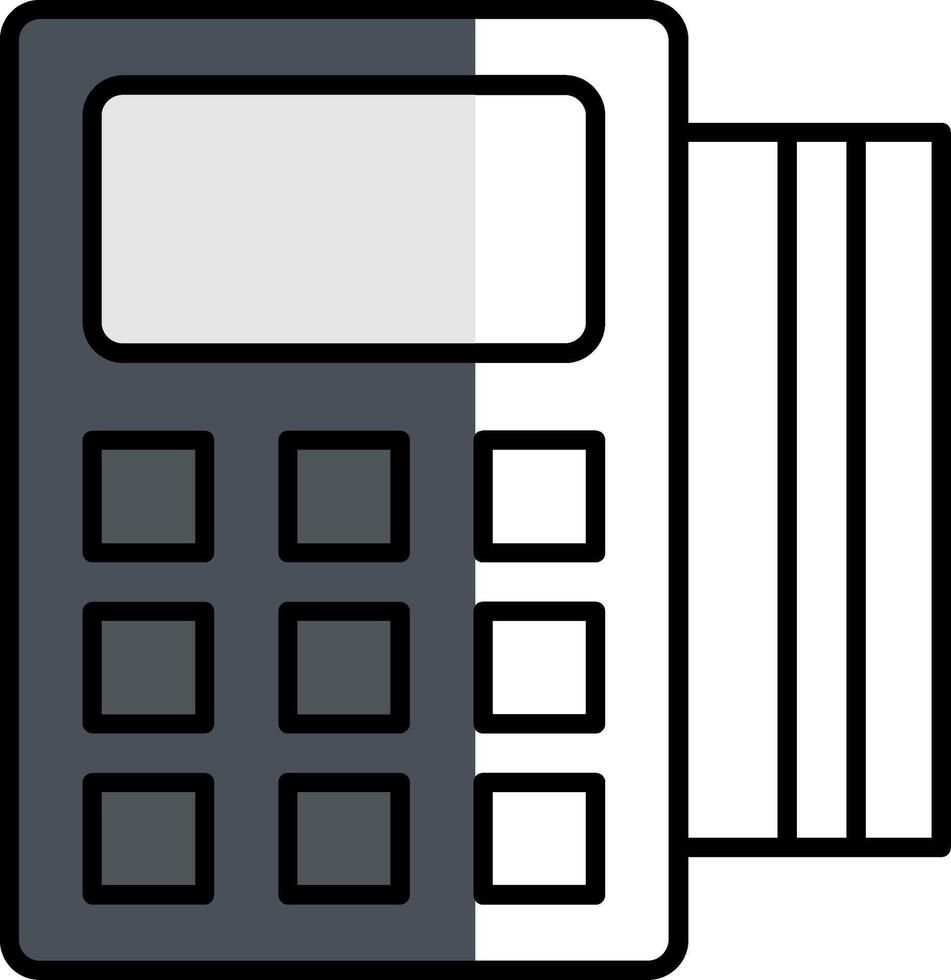 Swipe Card Filled Half Cut Icon vector