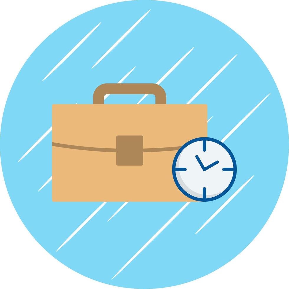 Office Time Flat Blue Circle Icon vector