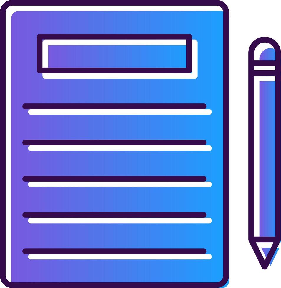 Agreement Gradient Filled Icon vector