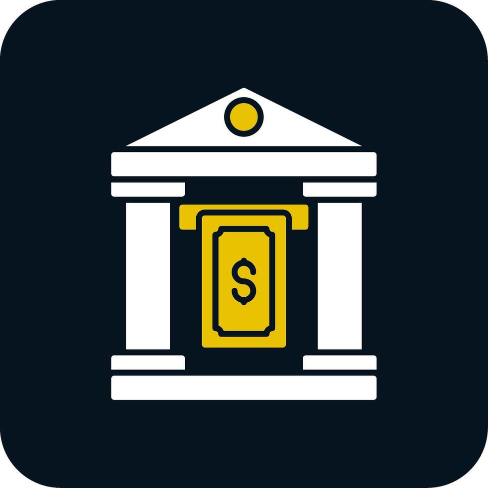 Cash Withdraw Glyph Two Color Icon vector