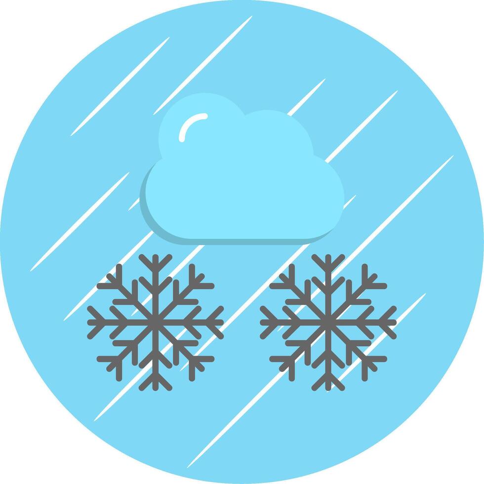 Winter Flat Blue Circle Icon vector