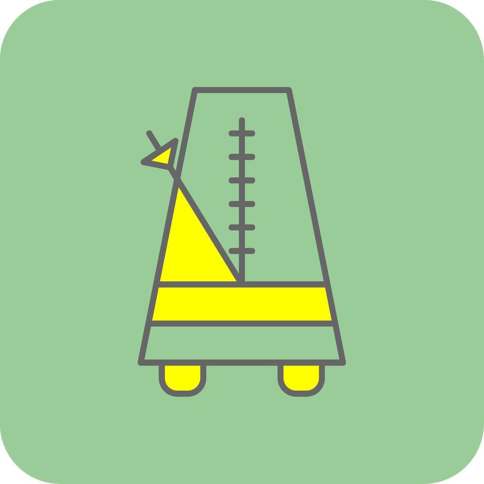 Metronome Filled Yellow Icon vector