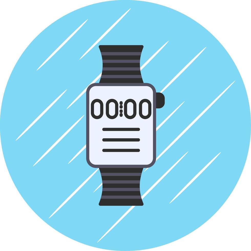 Smart Watch Flat Blue Circle Icon vector