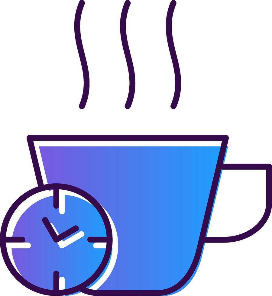 Break Time Gradient Filled Icon vector