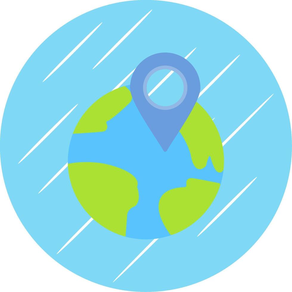 Location Pin Flat Blue Circle Icon vector