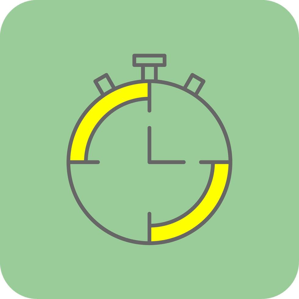 Stopwatch Filled Yellow Icon vector