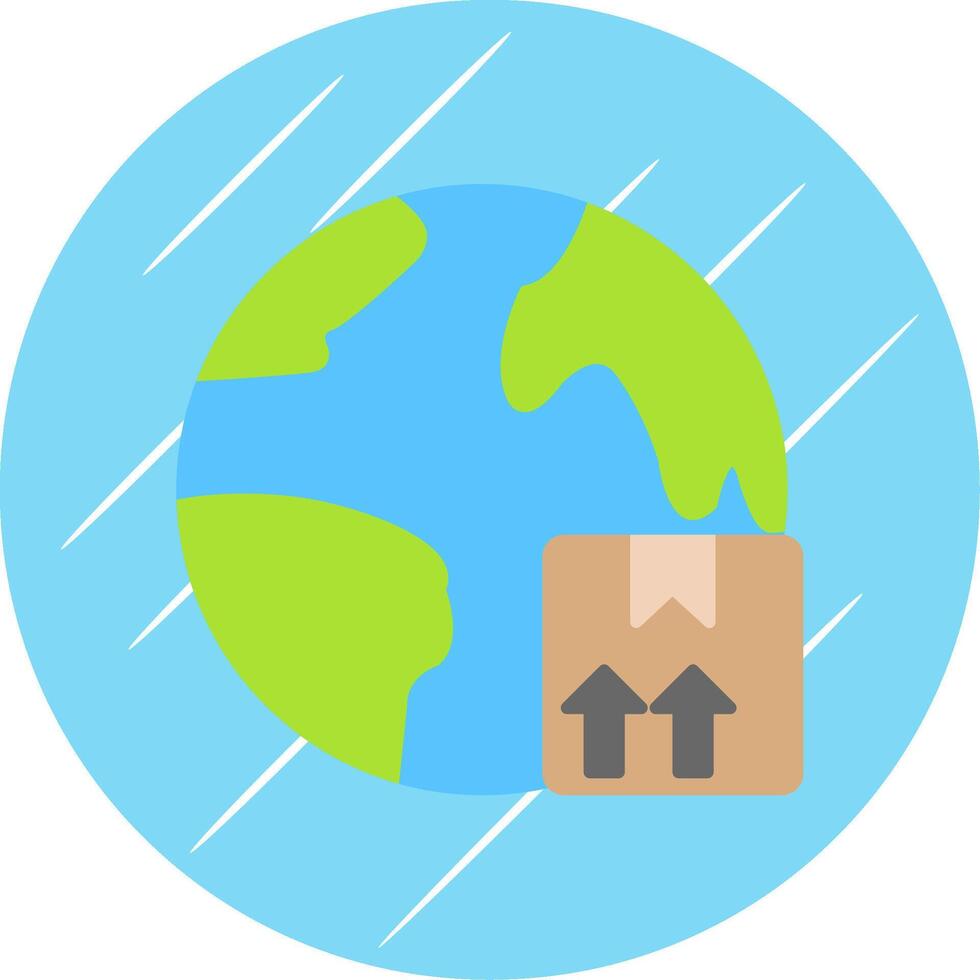 WorldWide Shipping Flat Blue Circle Icon vector