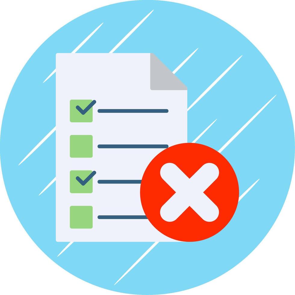 Reject Flat Blue Circle Icon vector