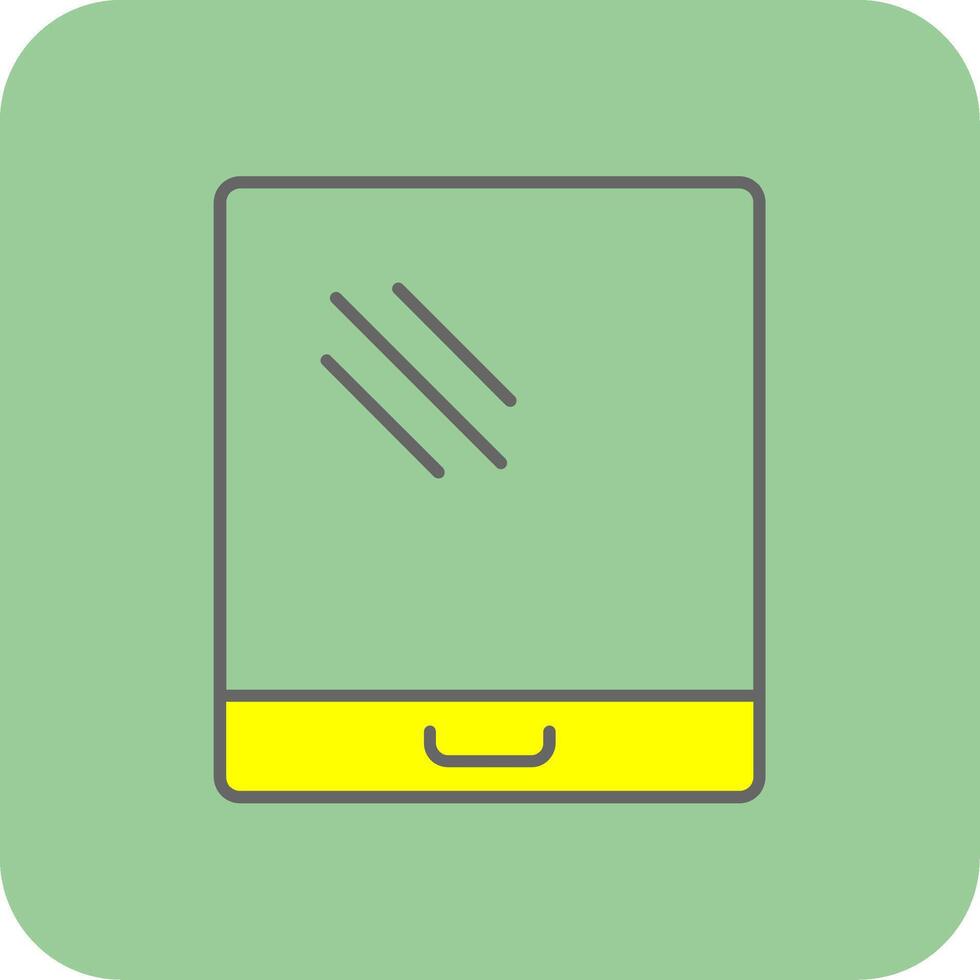 Tablet Filled Yellow Icon vector
