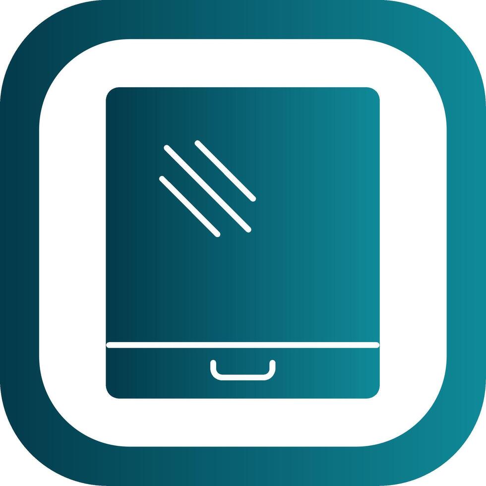 Tablet Glyph Gradient Round Corner Icon vector