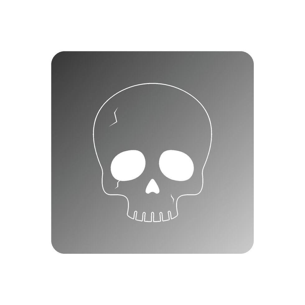 skeleton head icon vector