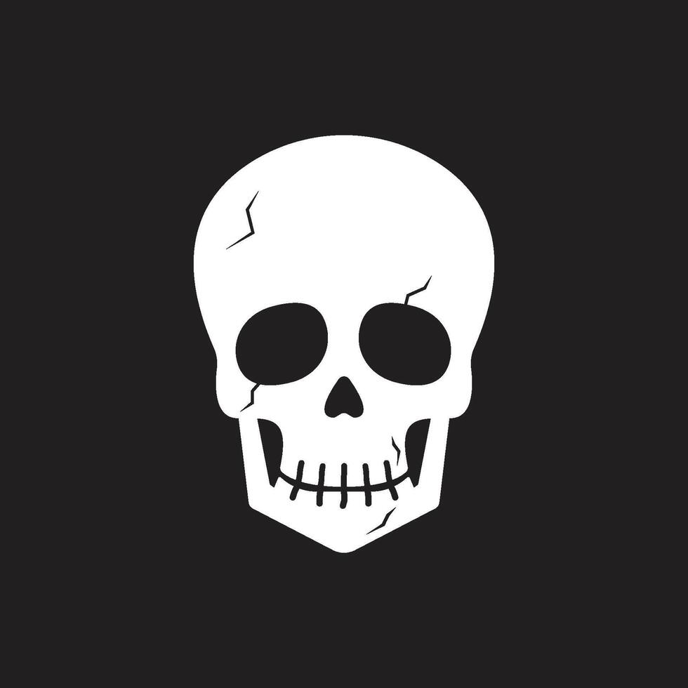 skeleton head icon vector