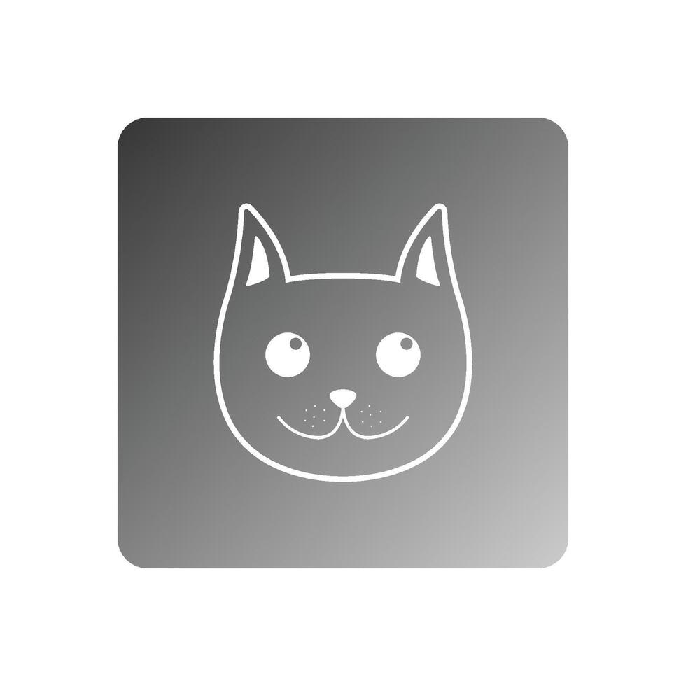 cat icon cat head vector