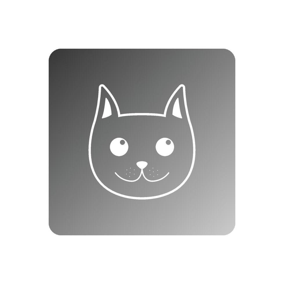 gato icono gato cabeza vector