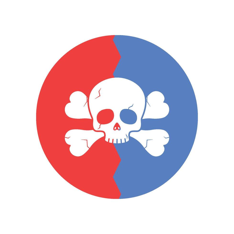 skeleton head icon vector