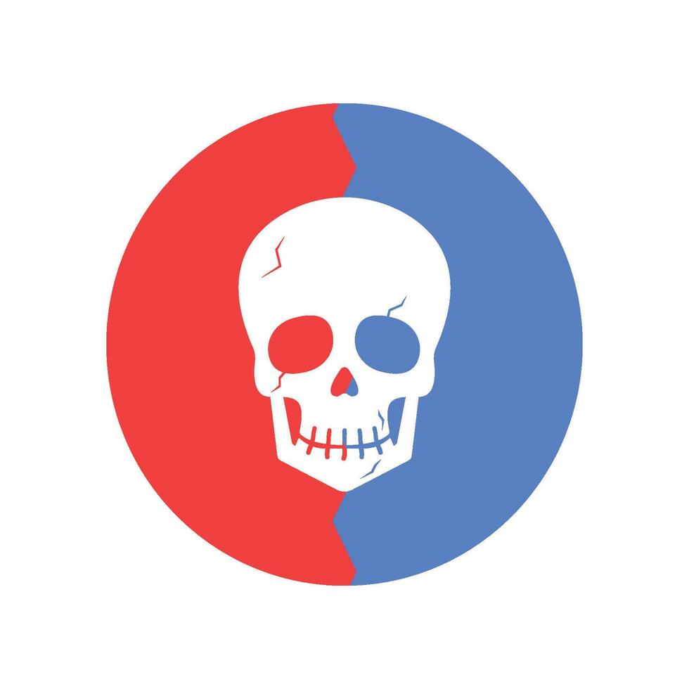 skeleton head icon vector