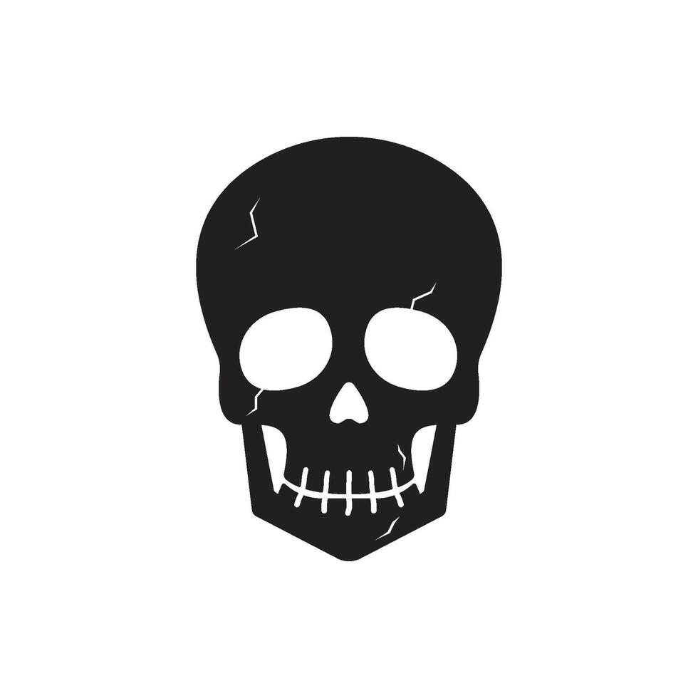 skeleton head icon vector