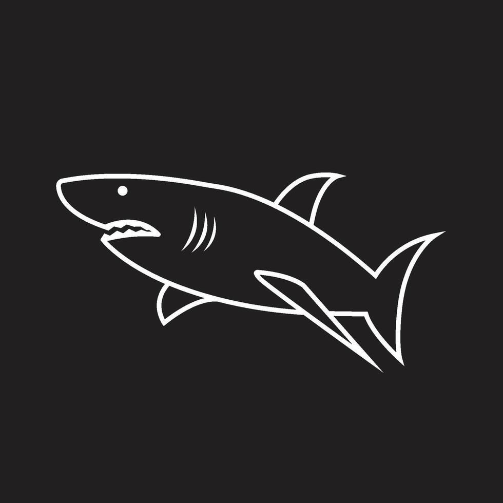 shark icon illustration vector