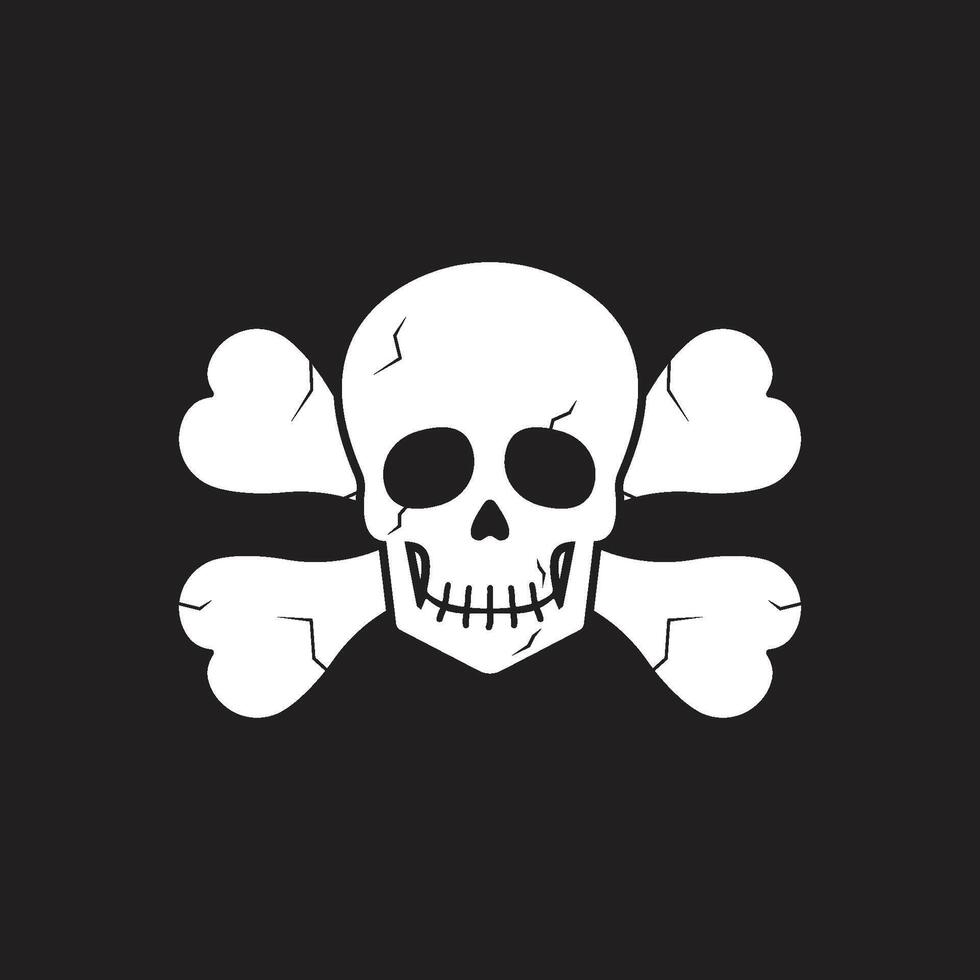skeleton head icon vector